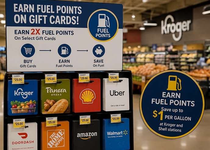 Kroger gift card purchases earning extra fuel points